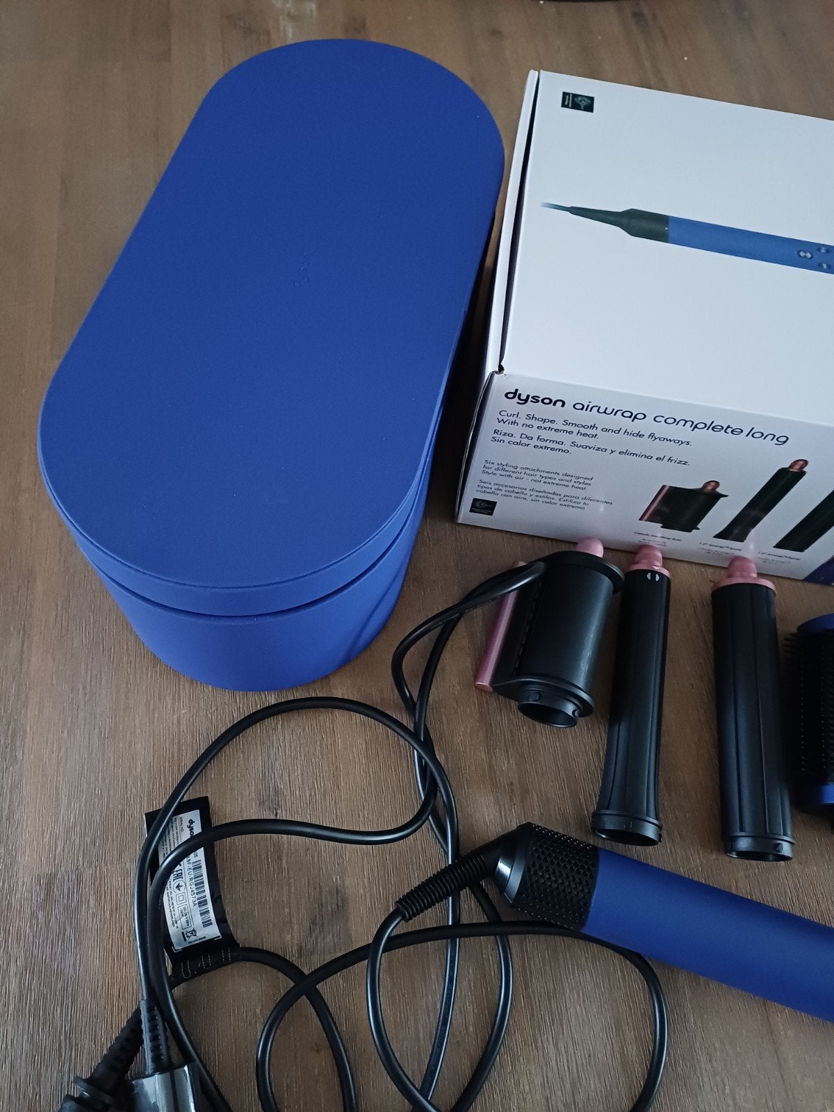 dyson airwrap long blauw, Ophalen, Zo goed als nieuw, Föhn of Haardroger