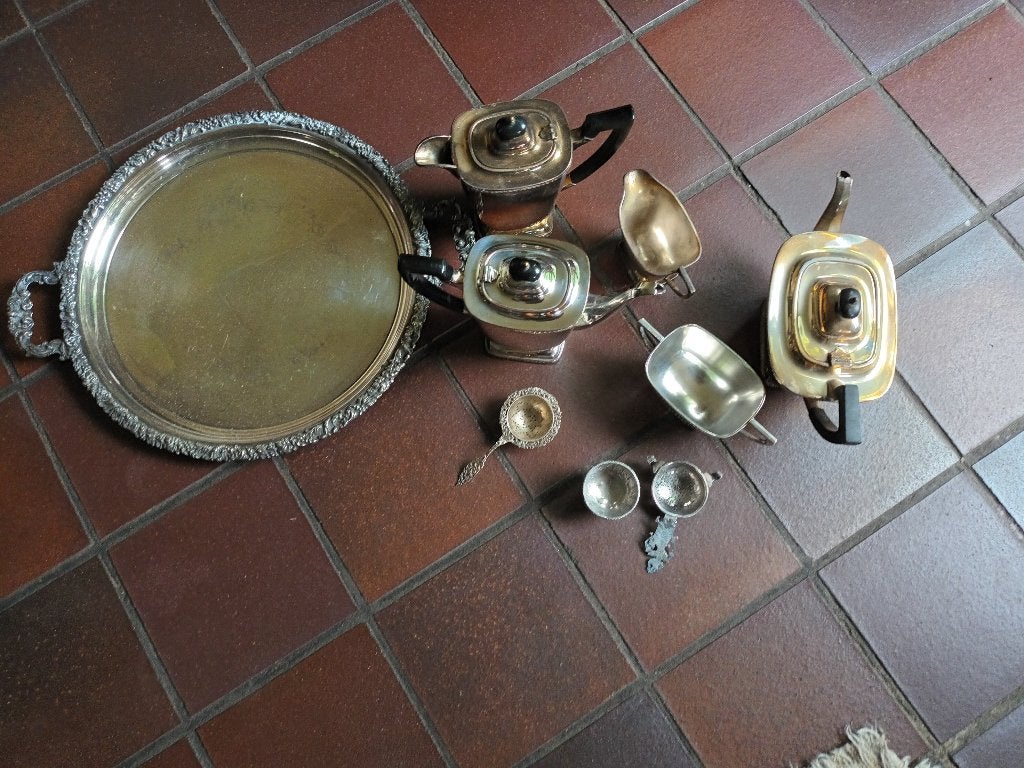 Hecworth Reproduction Old Sheffield 6-delig, Antiek en Kunst, Ophalen of Verzenden, Zilver