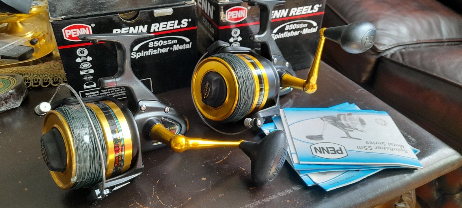 zeevis molens  Penn 850 SSm  en Mitchell 498, Watersport en Boten, Hengelsport | Zeevissen, Ophalen of Verzenden, Gebruikt, Molen