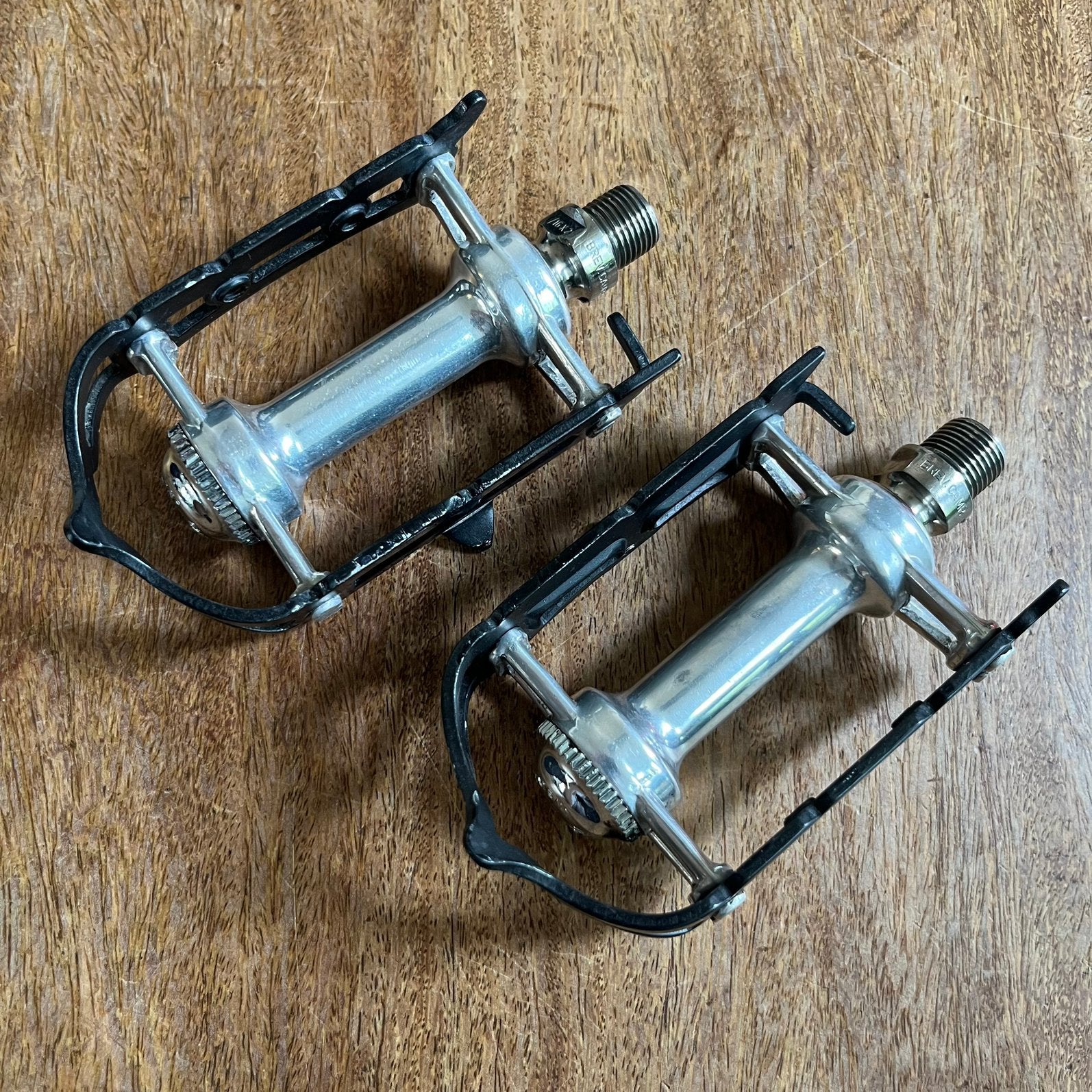 Vintage Campagnolo Super Record titanium pedalen, Crankstel of Pedalen, Gebruikt, Titanium, Ophalen of Verzenden