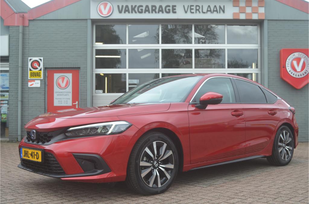 Honda Civic 2.0 e:HEV 184pk Elegance als nieuw! (bj 2025), Auto's, Honda, 12 maanden, Gebruikt, Geïmporteerd, Adaptive Cruise Control