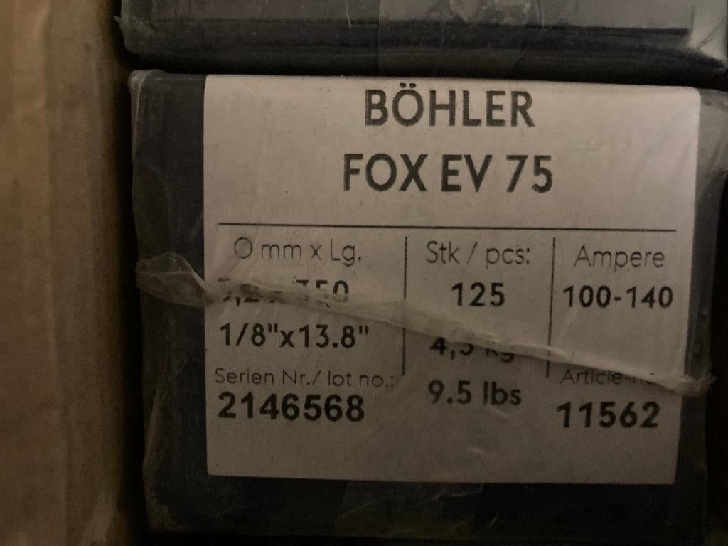 Bohler laselectroden nieuwe in de verpakking, Doe-het-zelf en Verbouw, Verzenden, Nieuw, 250 ampère of meer, Overige typen