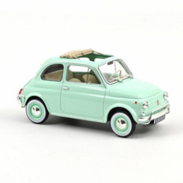 Fiat 500 L 1968 Pastel Blauw Special Schaal 1/18 Norev, Auto, Norev, Ophalen of Verzenden, Norev