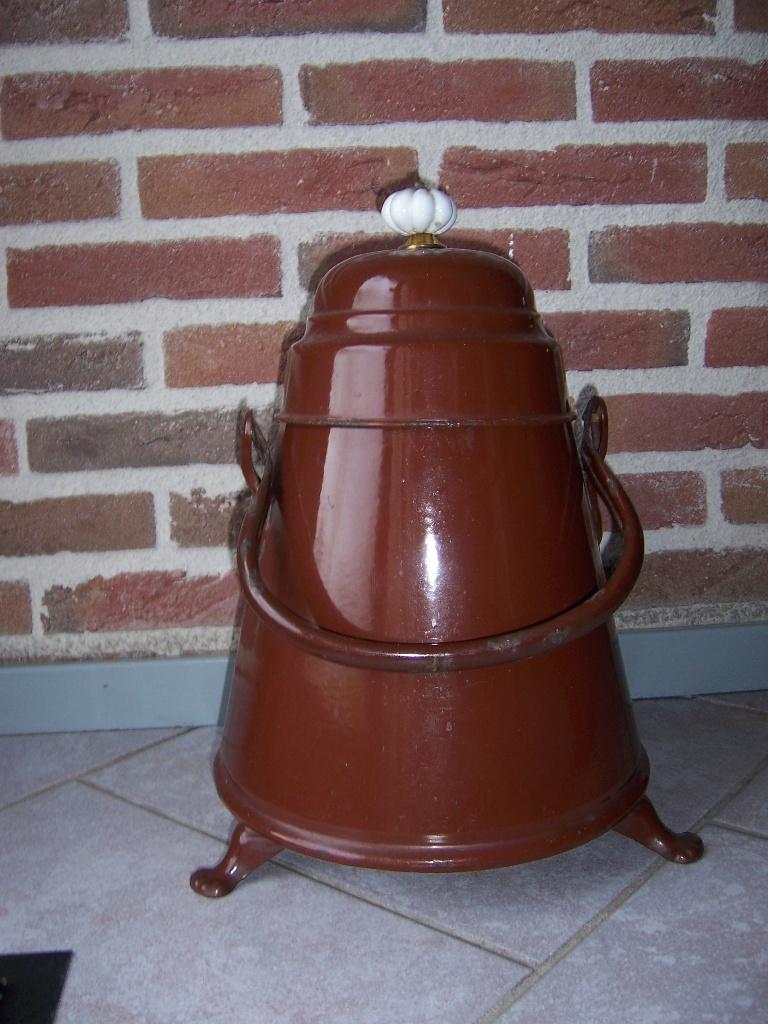 Bruin emaille doofpot, Antiek en Kunst, Antiek | Emaille, Ophalen of Verzenden