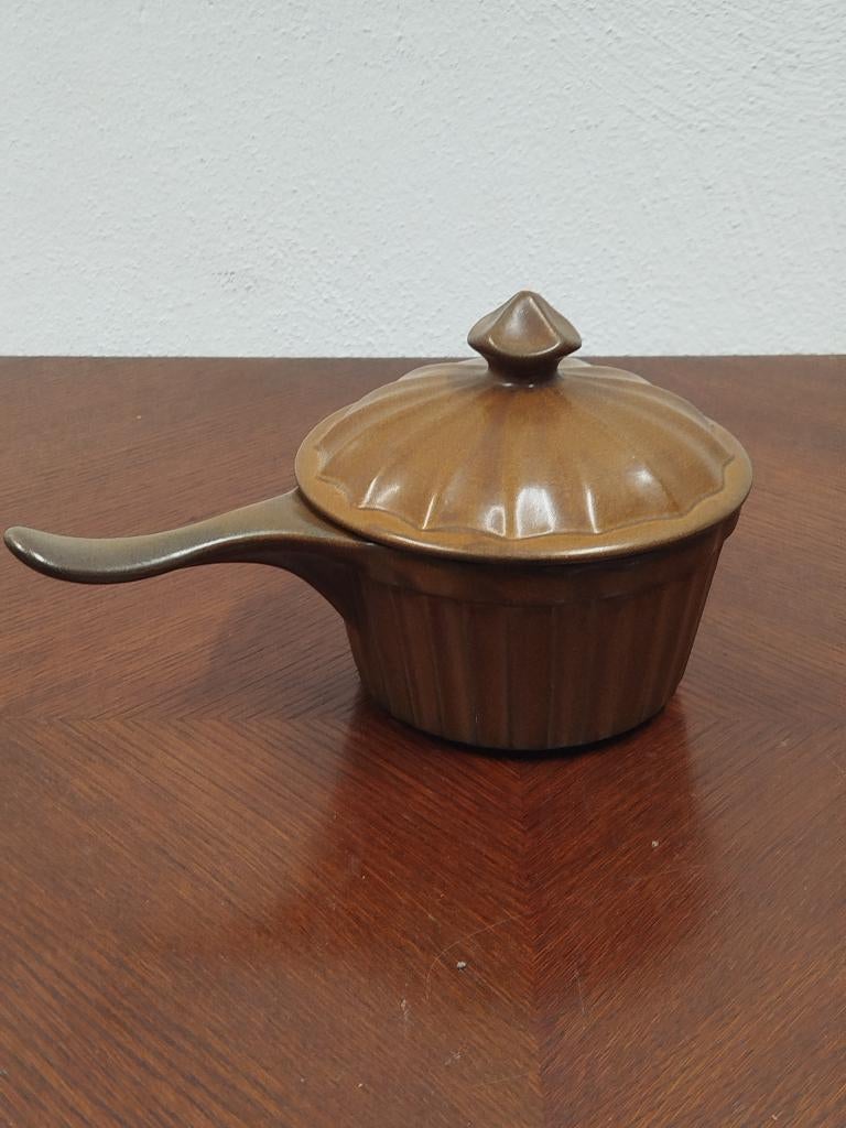 Original Gerzit West Germany keramiek steelpannetje+deksel, Ophalen of Verzenden, Zo goed als nieuw, Overige materialen, Overige typen