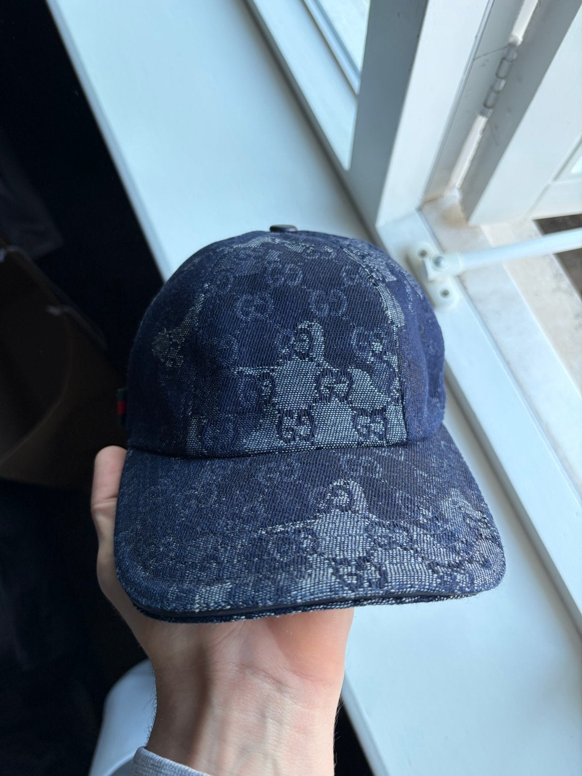 Gucci pet met GG-monogram en verstelbare band, Verzenden, Zo goed als nieuw, Pet