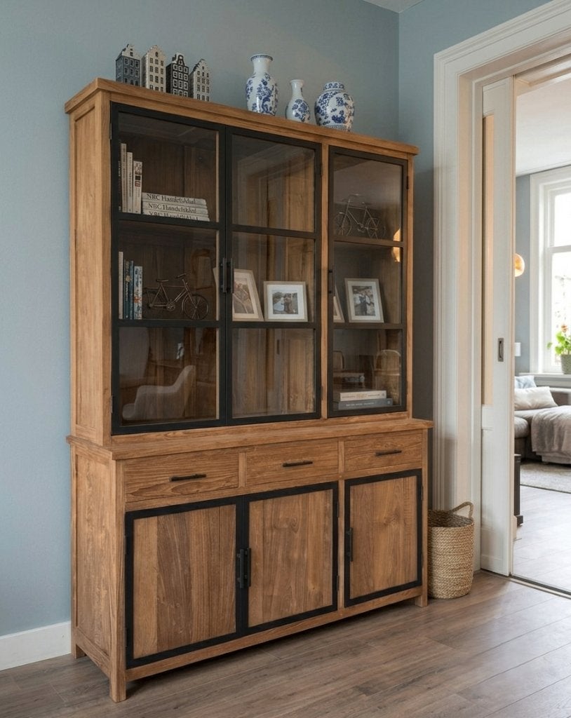 Teak buffetkast 150 cm, Ophalen, Nieuw, Hout