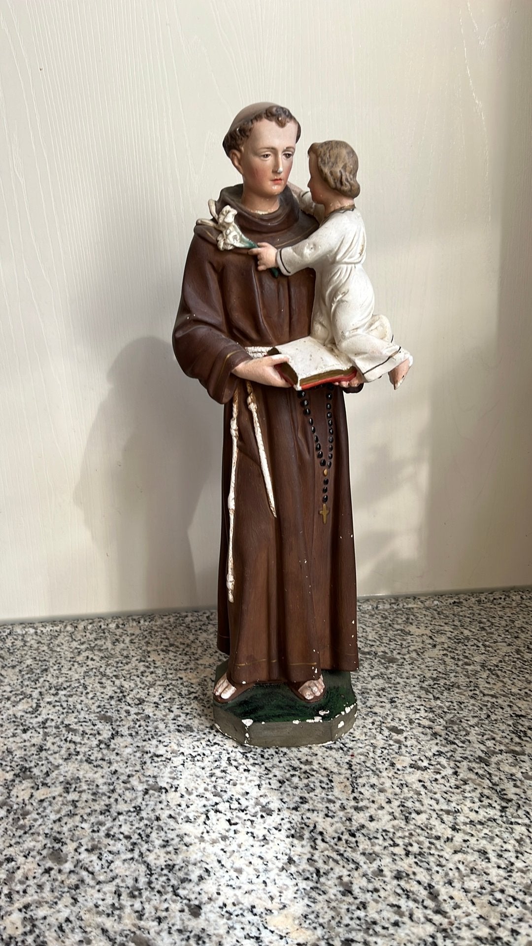 Heilige Antonius van Padua  hoogte 42 cm., Antiek en Kunst, Antiek | Religie, Ophalen