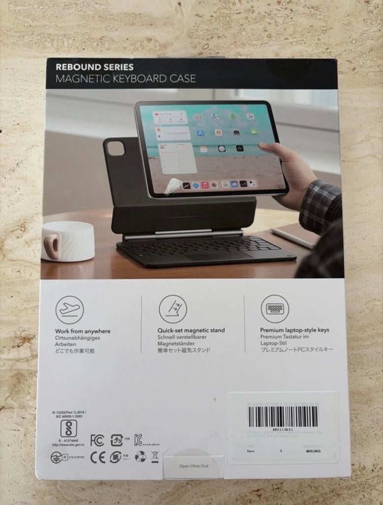 ESR Rebound Magnetisch Toetsenbord Hoes voor iPad 10/11/A16, 10 inch, Rebound Series, Nieuw, Bescherming voor- en achterkant