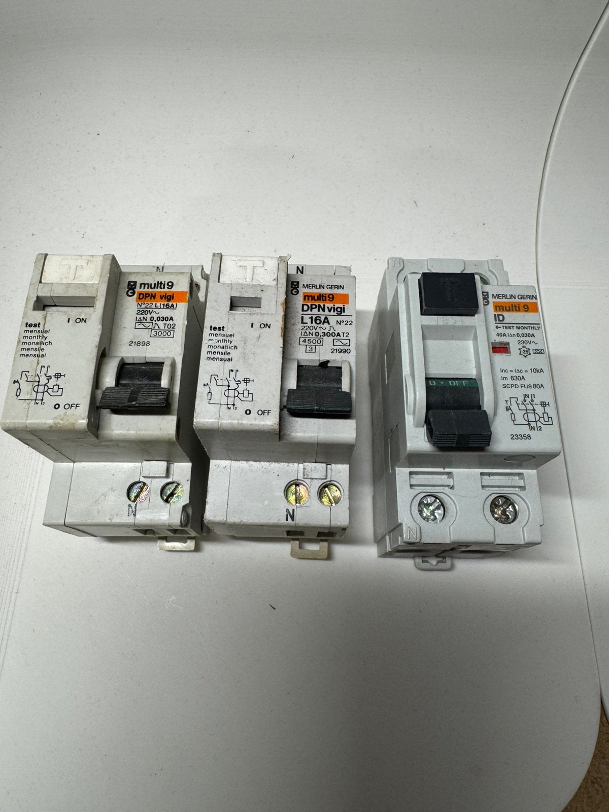 Merlin Gerin Multi9 DPN Vigi L16A + ID 40A 30mA, Ophalen of Verzenden, Gebruikt, Aardlekschakelaar