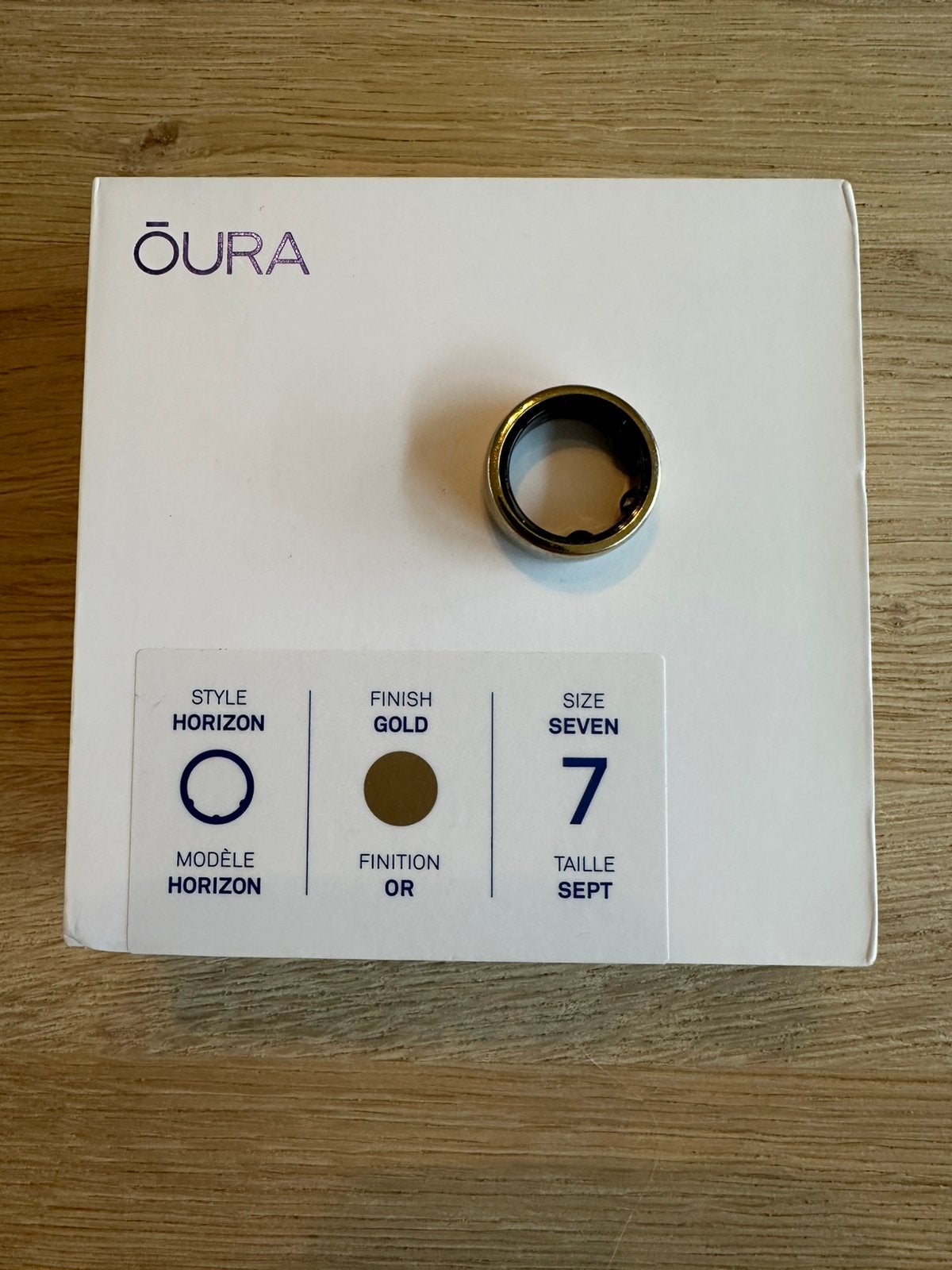 Oura Ring Gen 3 Horizon Gold maat 7, Geel, IOS, Ophalen of Verzenden, Zo goed als nieuw