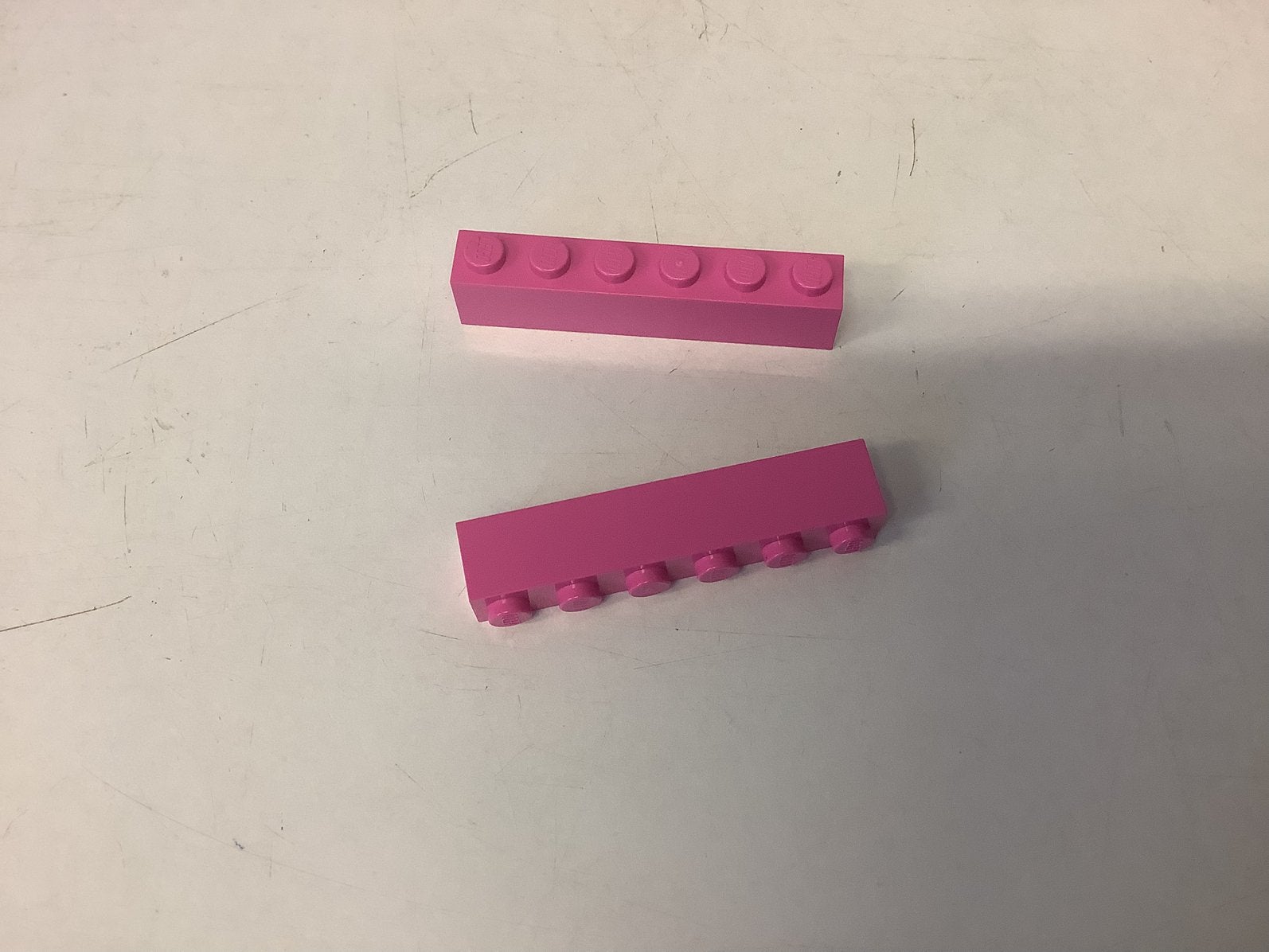 Lego steen 1x6 donker roze, Ophalen of Verzenden, Gebruikt, Losse stenen, Lego