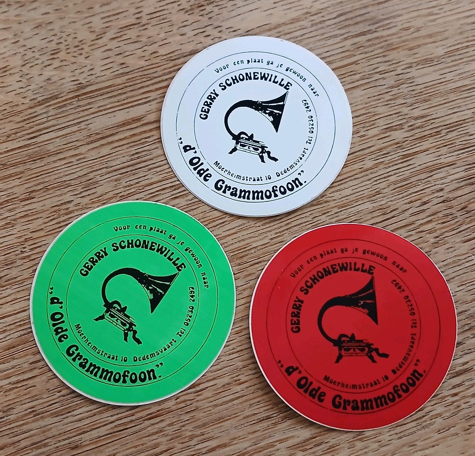 Stickers d'Olde Grammofoon Gerry Schonewille, Dedemsvaart, Ophalen of Verzenden, Zo goed als nieuw