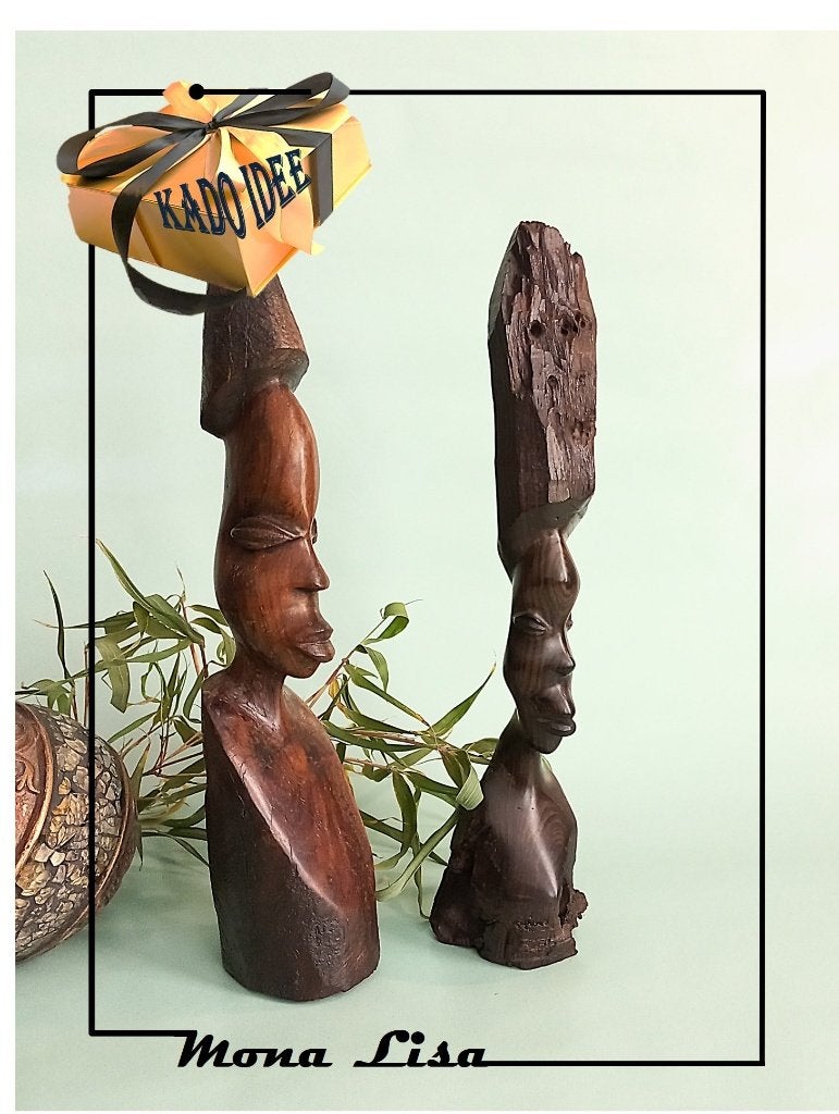 afrikaans houtsnijwerk, 25 cm hoog, Ophalen of Verzenden