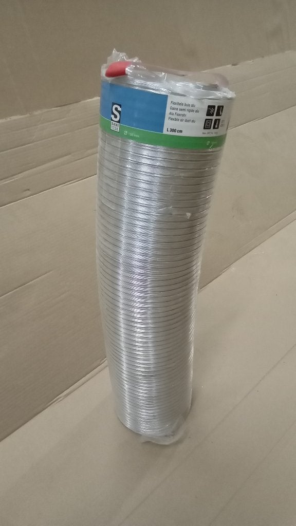 Flexibele buis van aluminium, nieuw in verpakking, Ophalen, 6 meter of meer, Overige typen, 80 mm of meer