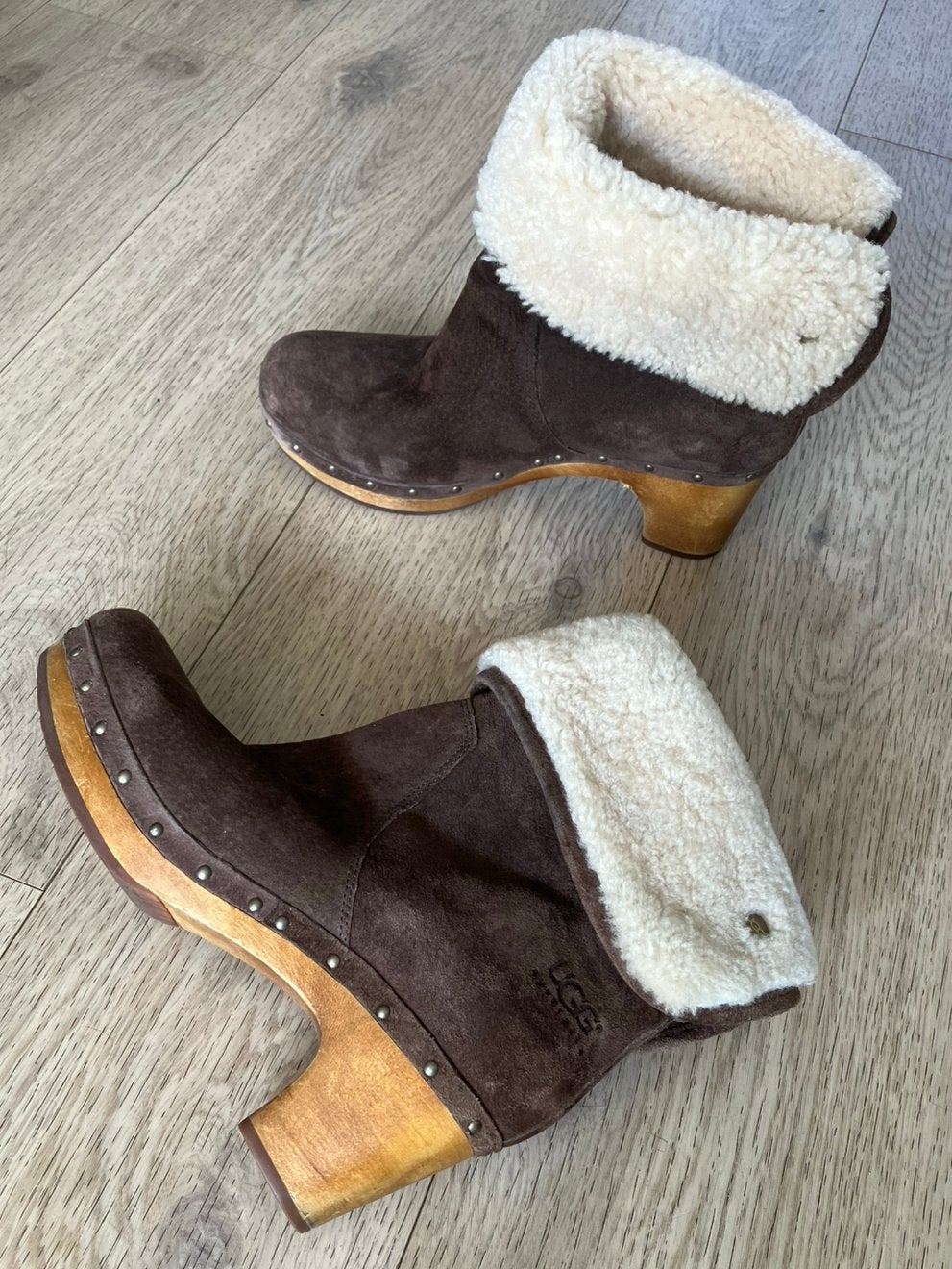 UGG Lynnea clog boots - maat 40, Bruin, Lage of Enkellaarzen, Ophalen of Verzenden, Gedragen
