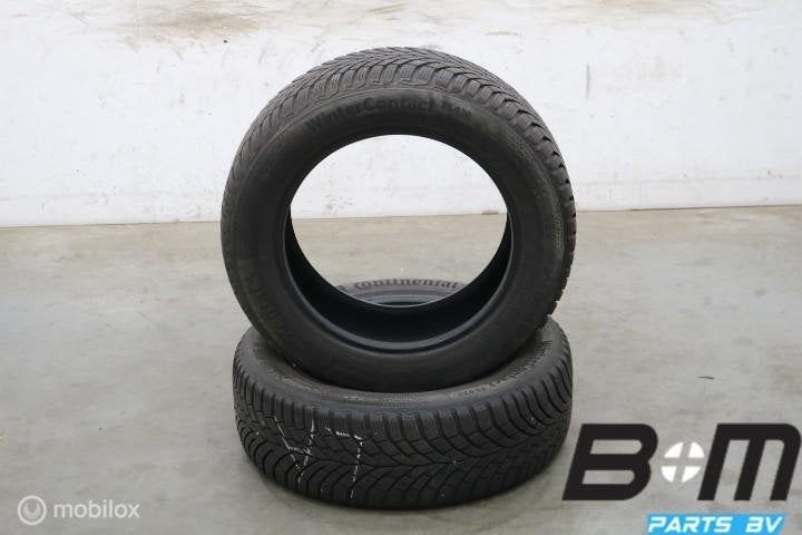 2 x 2055516 91H Conti WinterContact TS870 7mm 205 55 16, Gebruikt, 16 inch, Band(en), Personenwagen