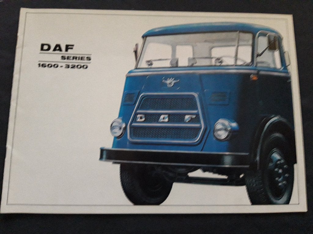 Folder DAF 1600 - 3200 programma 1968 - Frans ( kikker daf ), Ophalen of Verzenden, Zo goed als nieuw, Overige merken, DAF Trucks
