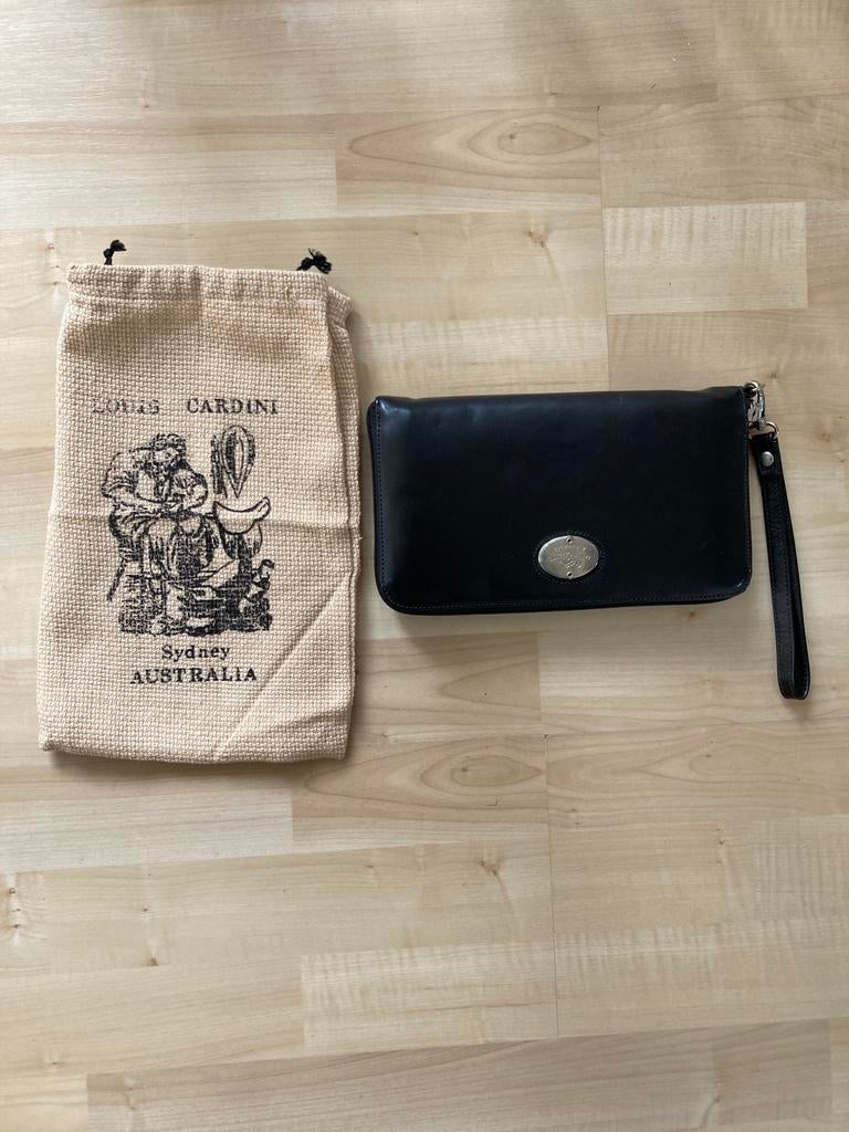 Louis Cardini 7-vaks zip-up wallet, Overige merken, Zwart, Ophalen of Verzenden, Zo goed als nieuw