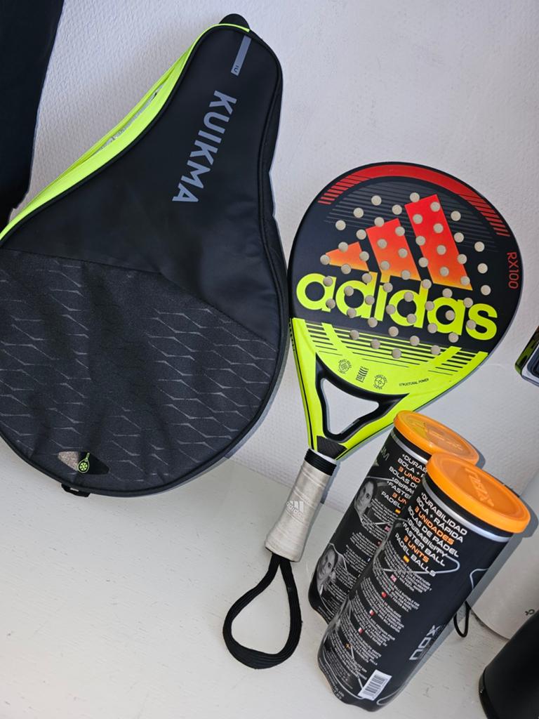 Adidas Padel Racket RX100 met GRATIS Kuikma hoes en ballen, Ophalen of Verzenden, Gebruikt, Padelracket