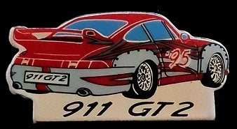 Porche 911 GT 2 pin-rood, Verzenden, Nieuw, Transport, Speldje of Pin