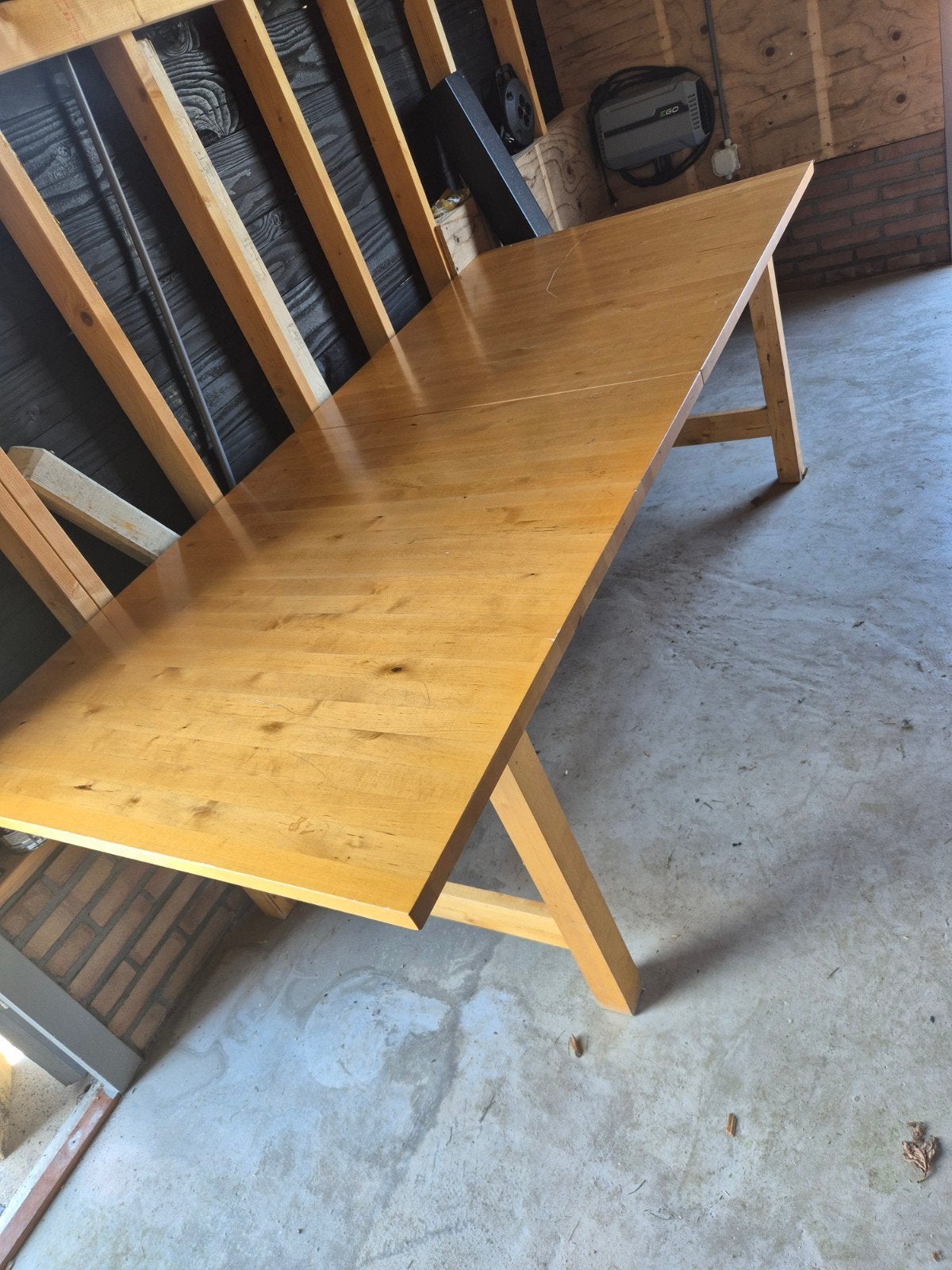 klus/ werk / eet tafel  221 cm  100cm 75 h., Huis en Inrichting, Ophalen, Rechthoekig, 50 tot 100 cm