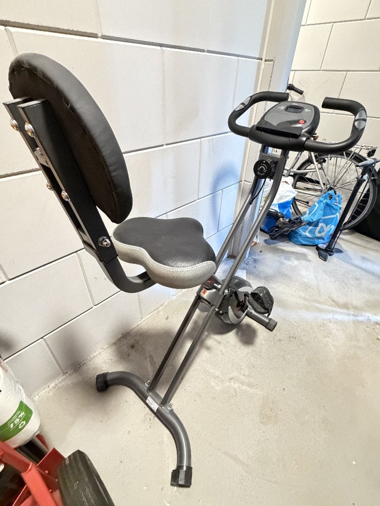 Ultrasport F-Bike 300B opvouwbare hometrainer met rugleuning, Sport en Fitness, Ophalen, Zo goed als nieuw, Metaal, Benen