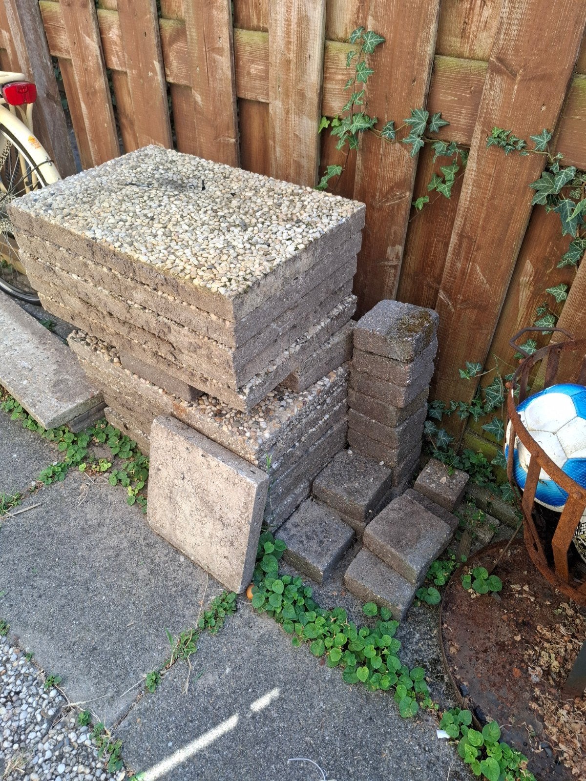 grindtegels 60/40 cm, Ophalen of Verzenden, Gebruikt, Beton, Terrastegels