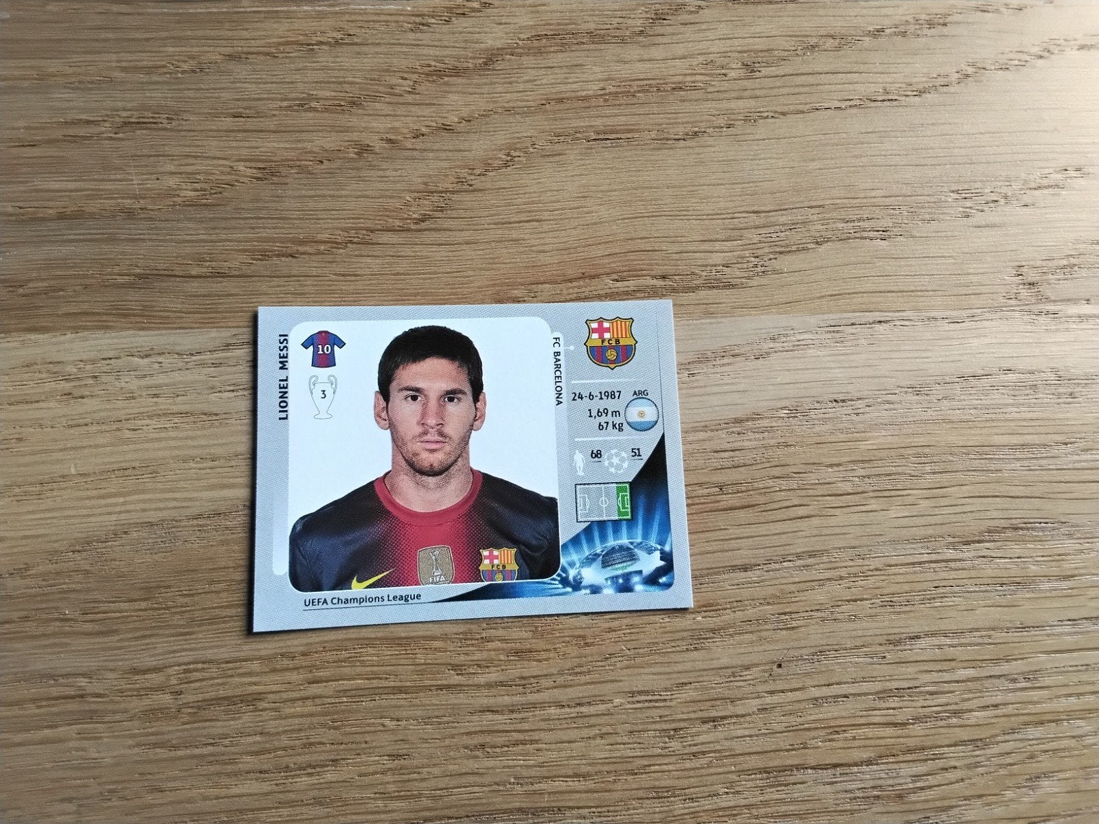 Panini Champions League 2012/2013 Lionel Messi sticker, Verzamelen, Ophalen of Verzenden, Zo goed als nieuw, Buitenlandse clubs