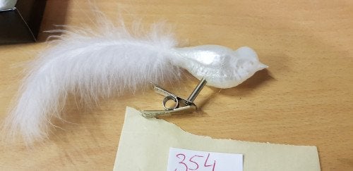 354 ] vogeltjes met klip wit, Diversen, Kerst, Ophalen of Verzenden, 'T Olde Gre-j, Info@toldegrej.nl, Endepoelstraat 20f Didam