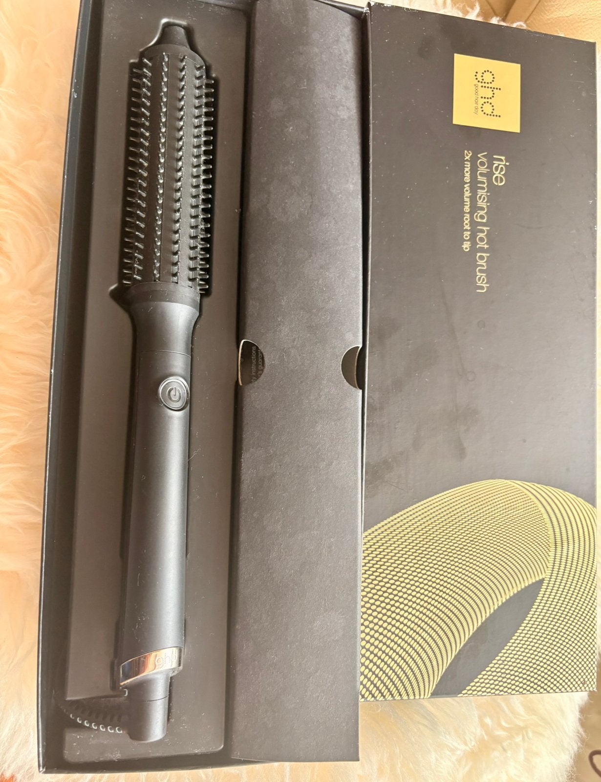 GHD rise hot brush, Ophalen of Verzenden, Zo goed als nieuw, Krultang of Stijltang