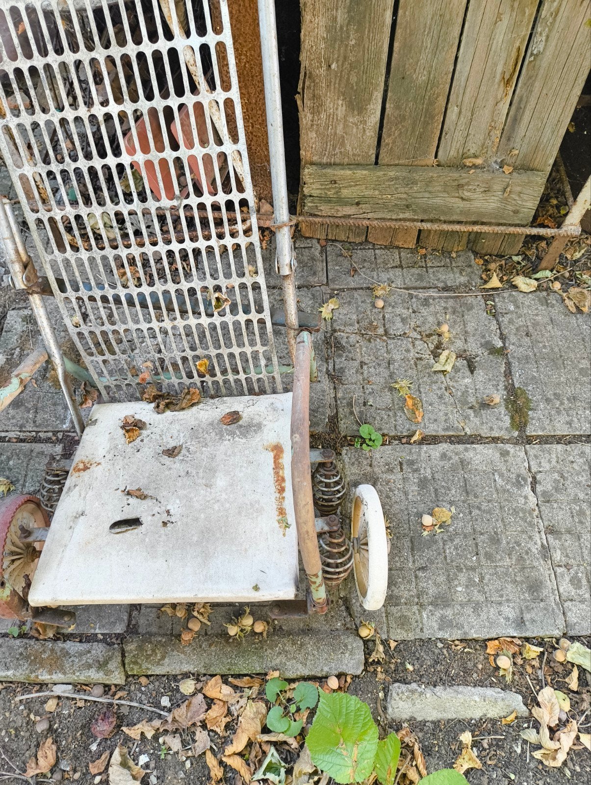Antieke oude, roestige bagagewagen - opknapper, Ophalen of Verzenden