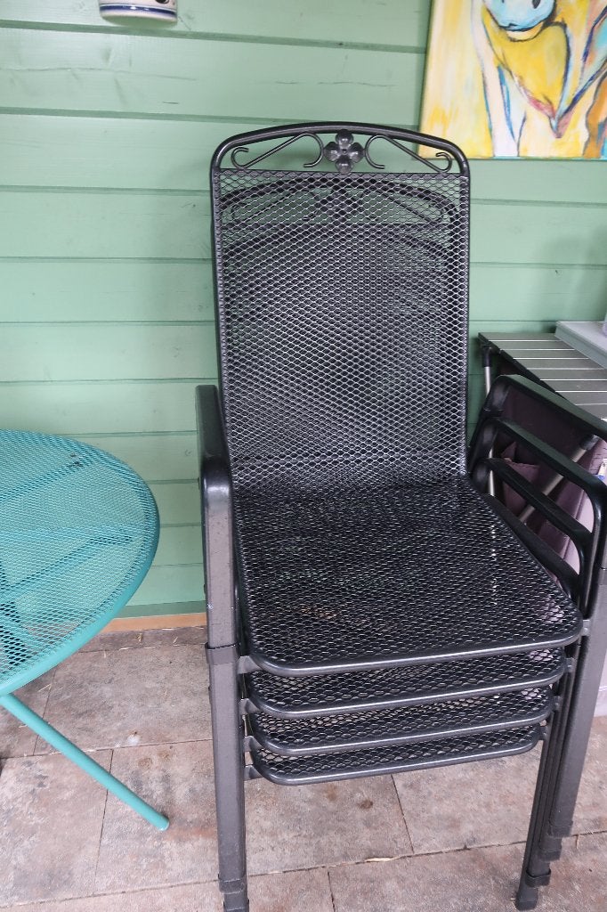 tuinstoelen, Tuin en Terras, Ophalen, Gebruikt, Metaal, Stapelbaar