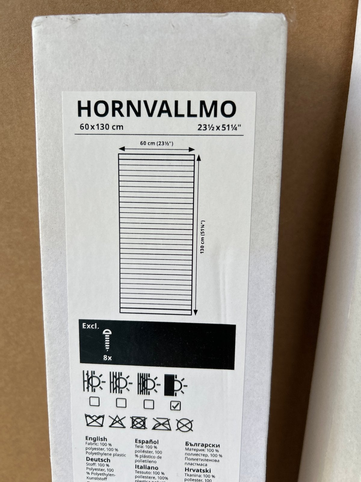 IKEA HORNVALLMO Rolgordijn 60x130 cm - Nieuw in verpakking, Ophalen, Verduisterend, Nieuw, Rolgordijn