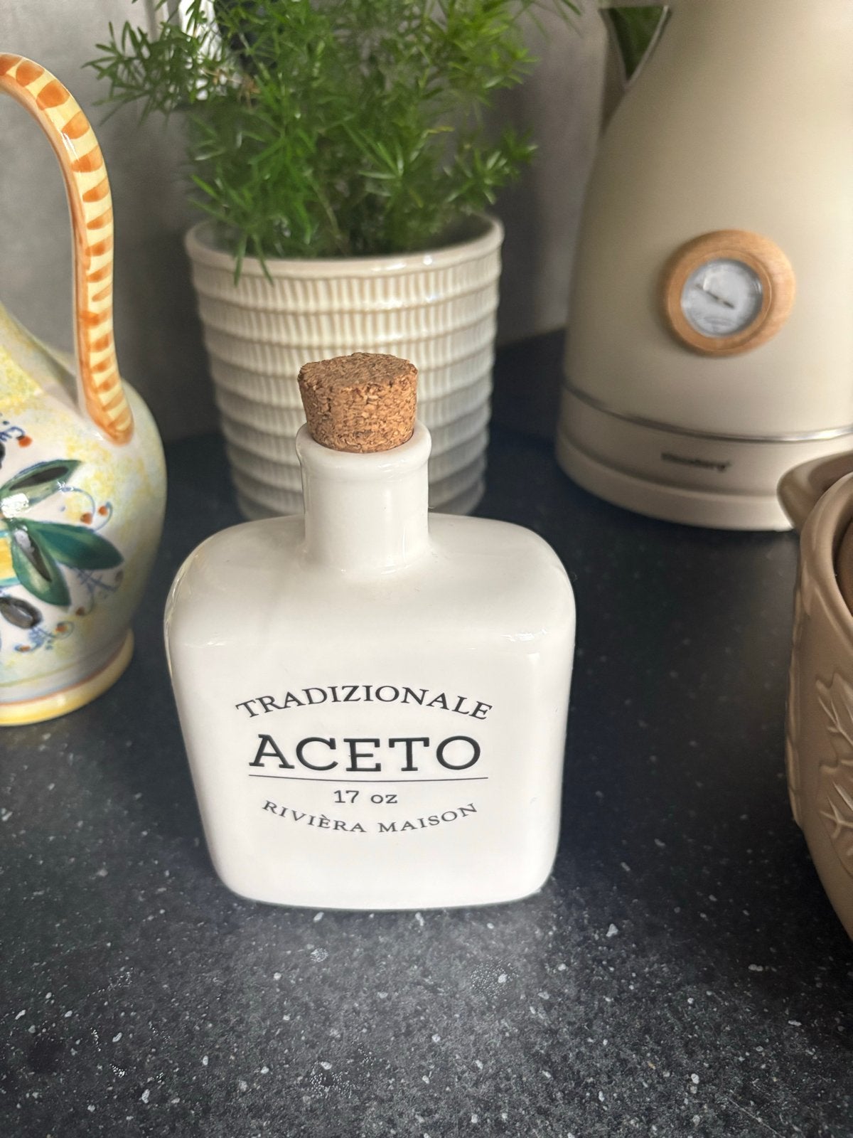 Rivièra Maison Aceto Fles - 10x15 cm, Overige typen, Ophalen of Verzenden, Zo goed als nieuw, Steen/keramiek