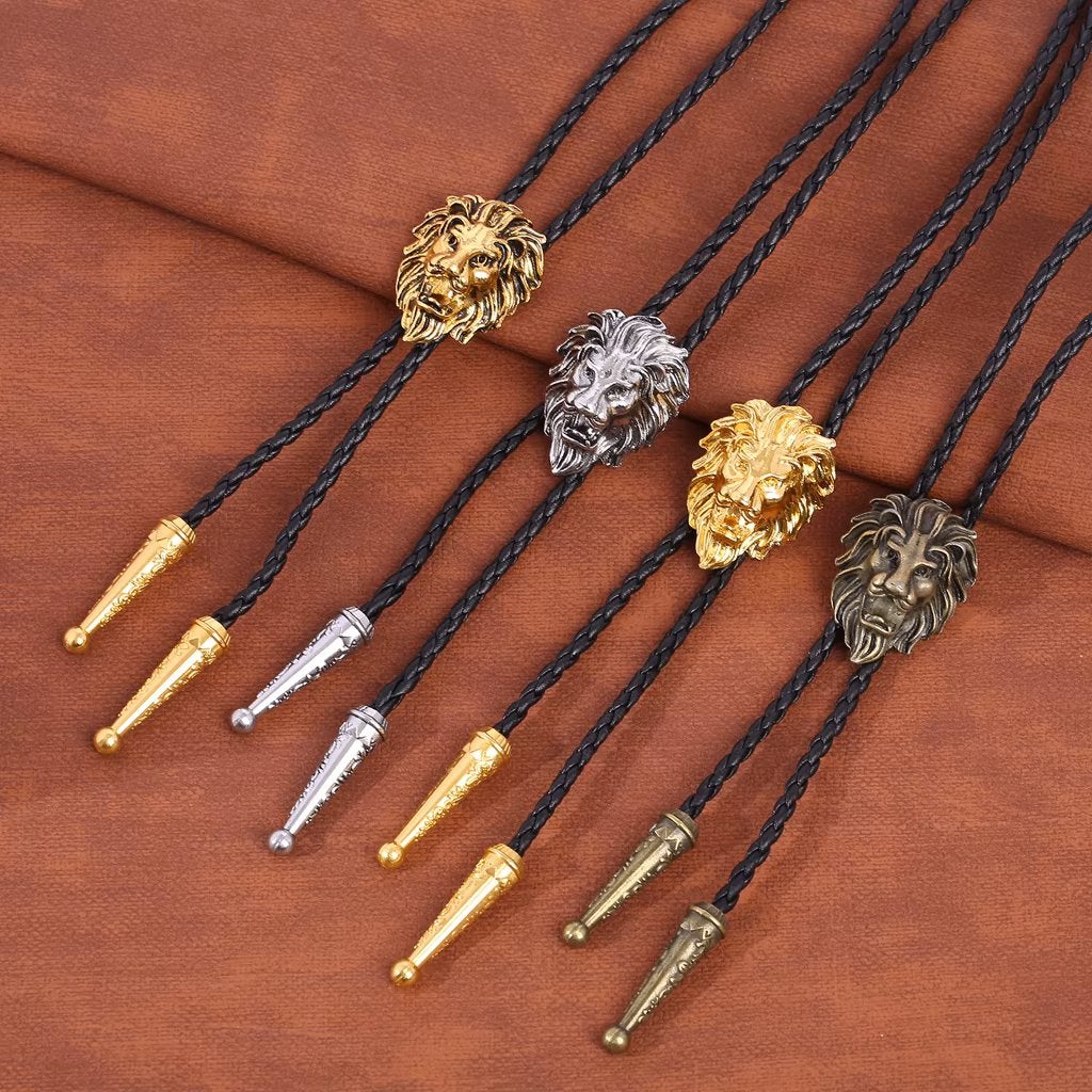 Western bolo stropdas met leeuwenkop, Verzenden, Nieuw, Overige kleuren