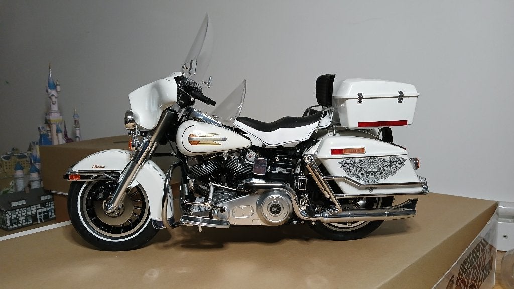 Tamiya harley davidson. FLH Classic met sidecar 1:6, Nieuw, Ophalen of Verzenden, Tamiya, Groter dan 1:32