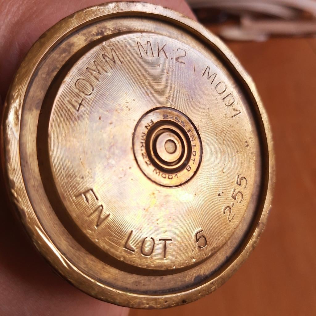 Trench Art: Bewerkte Ranke 40 mm Huls Granaathuls, Verzenden, Landmacht, Nederland, Hulzen of Bodemvondsten