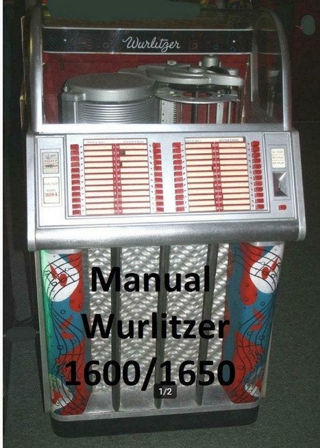 Boekwerk Manual Handleiding wurlitzer 1600, Ophalen of Verzenden, 1950 tot 1960, Seeburg