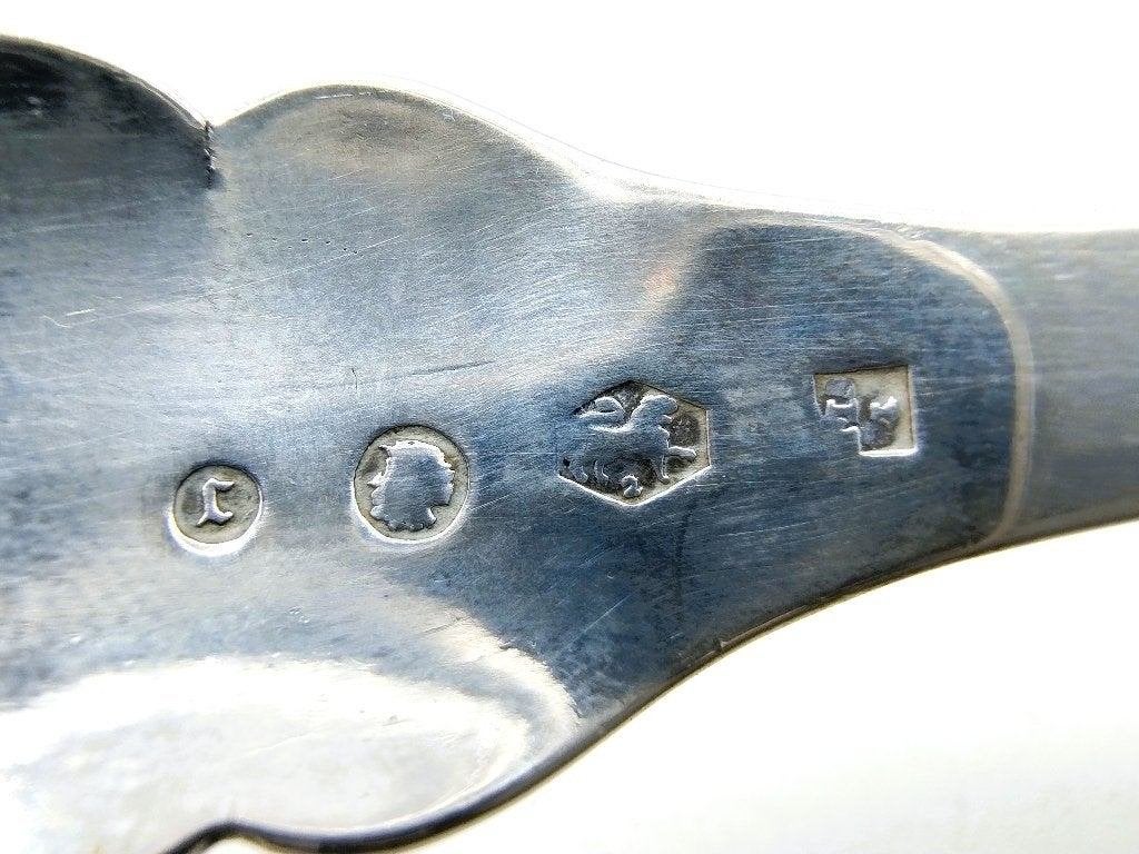 Zilveren groentelepel, T.L. Uriot, Amsterdam, 1862, Antiek en Kunst, Verzenden, Zilver