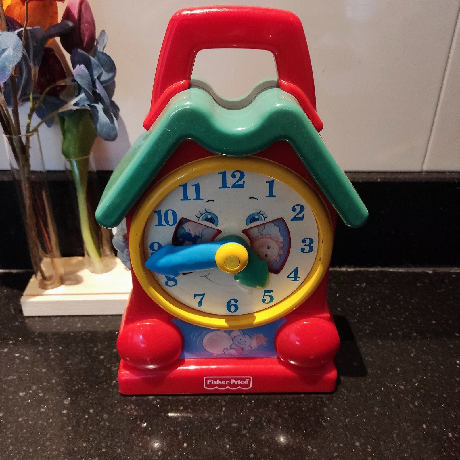 Vintage Fisher-Price Leerklok /Muziekklok 1994 Werkend, Ophalen of Verzenden, Gebruikt, Speelset
