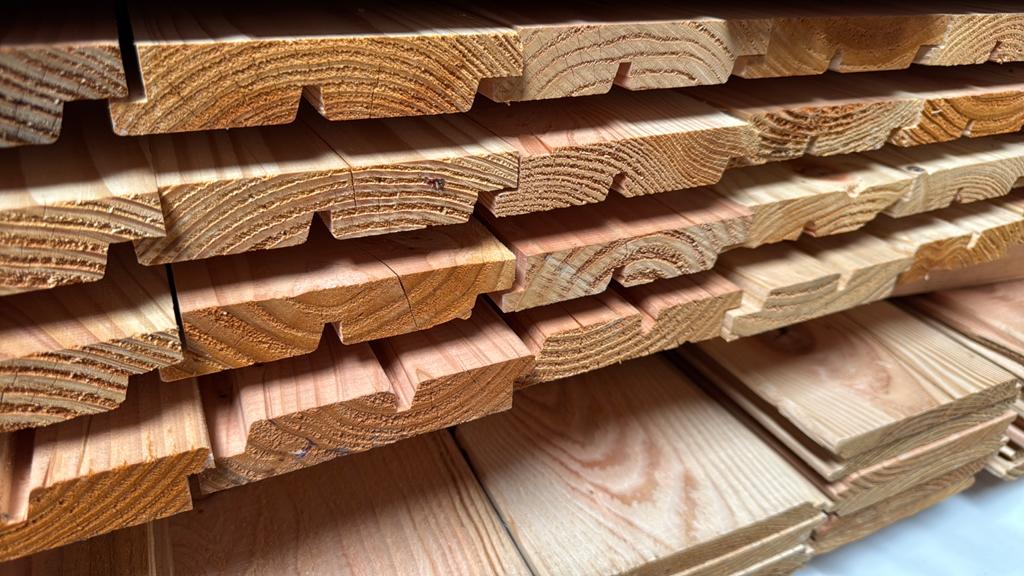 Douglas dubbel rhombus | 28x140 mm |, Ophalen of Verzenden, Nieuw, 250 cm of meer, Planken