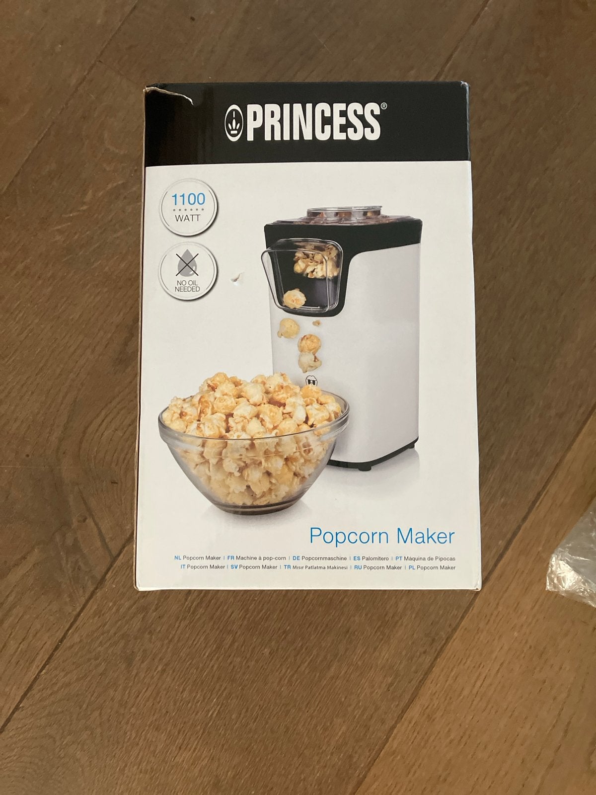 Princess Popcornmachine - 1100W, Maakt popcorn in 3 minuten, Ophalen, Nieuw