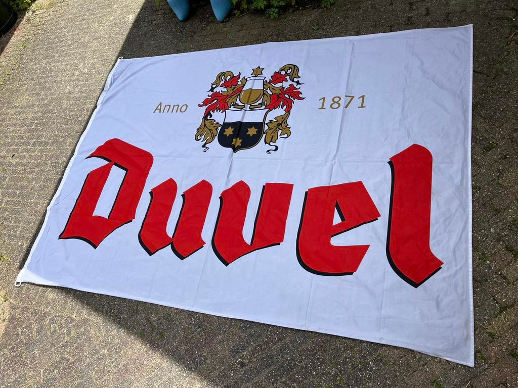 Duvel 200 x 140 cm Reuzenvlag Speciaalbier Belgie Vlag Bier, Verzamelen, Biermerken, Ophalen of Verzenden, Nieuw, Overige typen