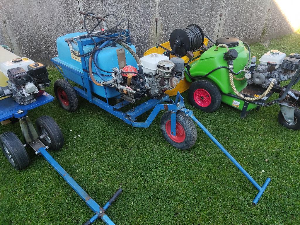3 motorvatspuiten (Unigreen, Comtu, MM, Honda motoren, etc.), Ophalen, Gebruikt, MM, Overige soorten