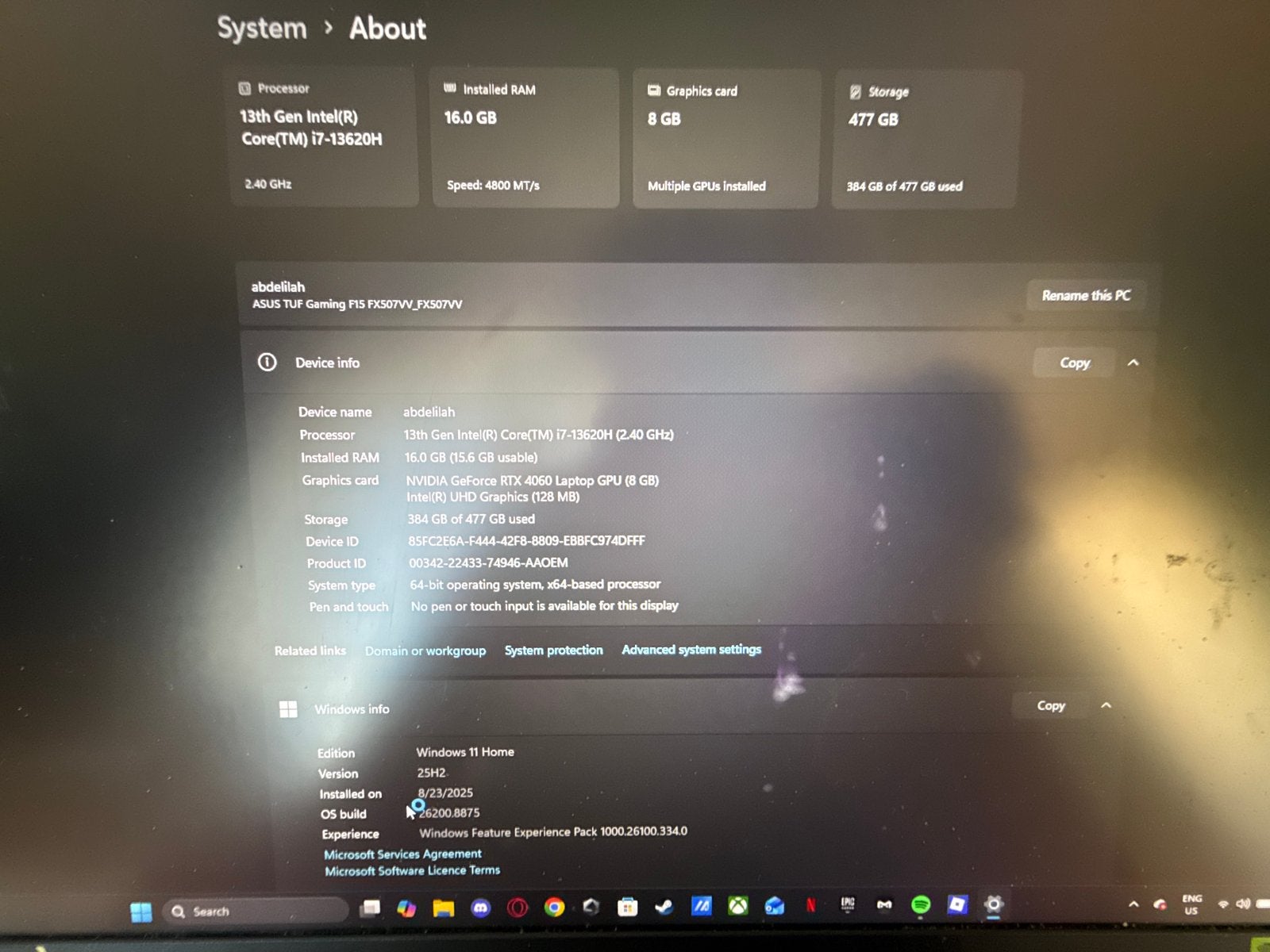 ASUS TUF Gaming F15 - i7-13620H, 16GB RAM, RTX 4060, Computers en Software, Windows Laptops, Ophalen, Met videokaart, 2 tot 3 Ghz