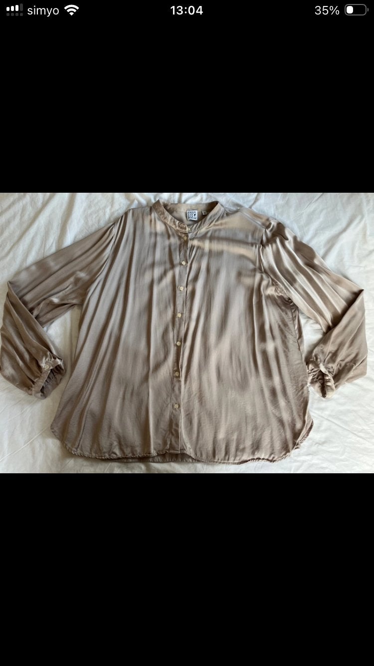 Emily van den Bergh blouse taupe maat 46, Ophalen of Verzenden, Zo goed als nieuw, Maat 46/48 (XL) of groter, Overige kleuren