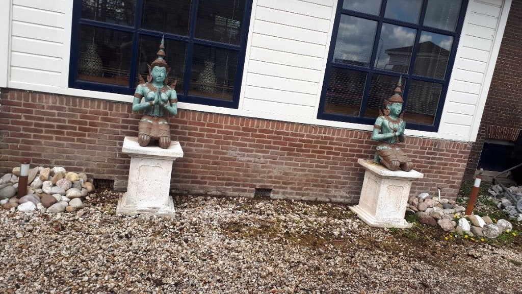 XXL-Thepphanom - 2 tempelwachters, Antiek en Kunst, Ophalen, 100 cm, Groen, Handgemaakt