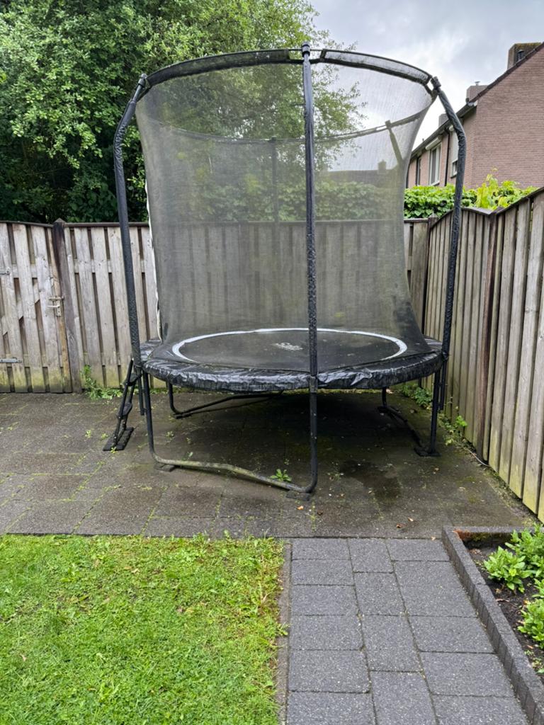Salta black 251 trampoline met vangnet, Ophalen, Gebruikt