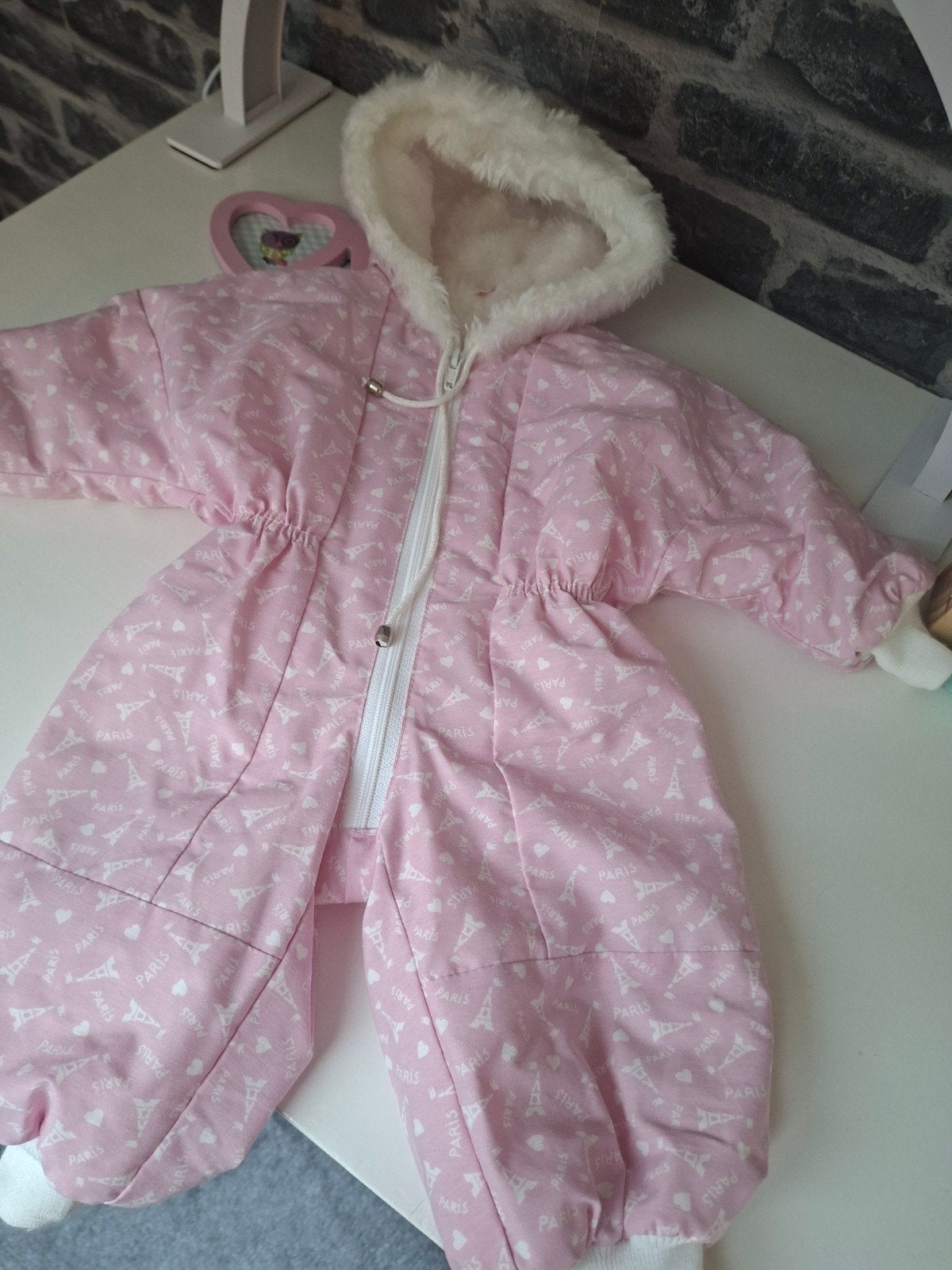 roze winterpak maat:62, Kinderen en Baby's, Babykleding | Maat 62, Ophalen, Meisje, Pakje